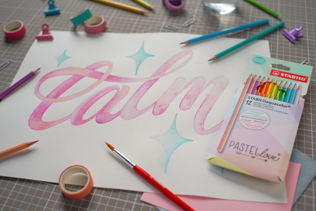 Weitere Ansicht: Stabilo Aquarell-Buntstifte aquacolor Pastellove 12er Set