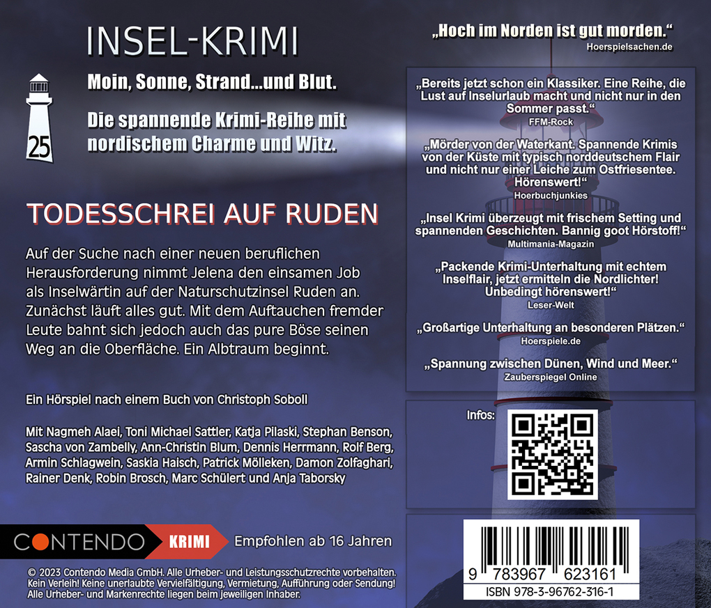 Weitere Ansicht: Insel-Krimi - Todesschrei auf Ruden,1 Audio-CD | Christoph Soboll