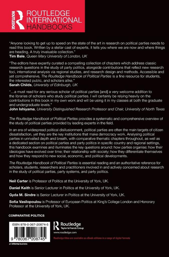 Weitere Ansicht: The Routledge Handbook of Political Parties