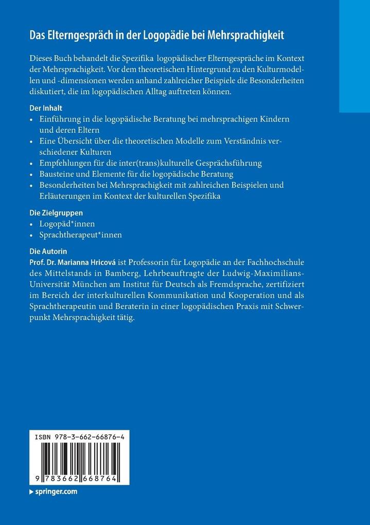Weitere Ansicht: Das Elterngespräch in der Logopädie bei Mehrsprachigkeit | Marianna Hricová