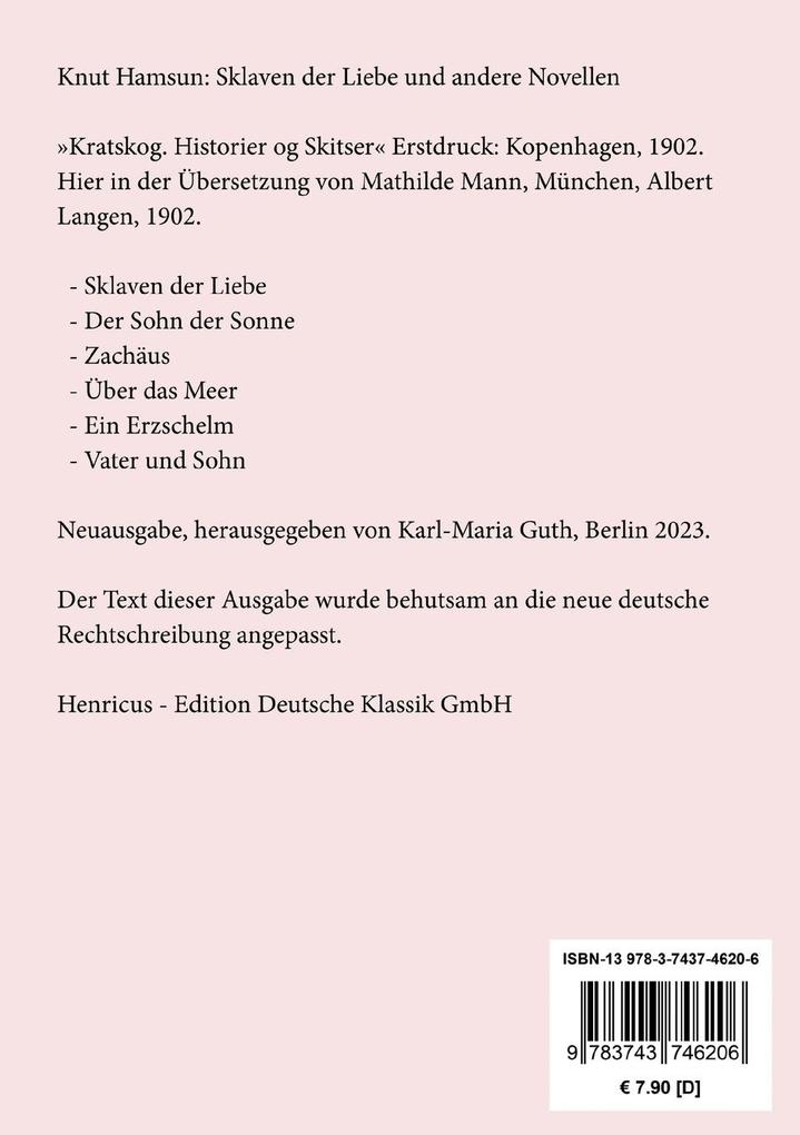 Weitere Ansicht: Sklaven der Liebe | Knut Hamsun