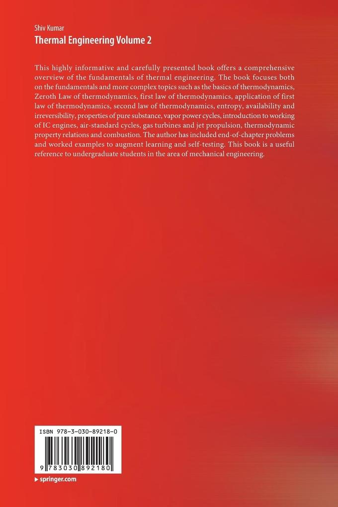 Weitere Ansicht: Thermal Engineering Volume 2 | Shiv Kumar