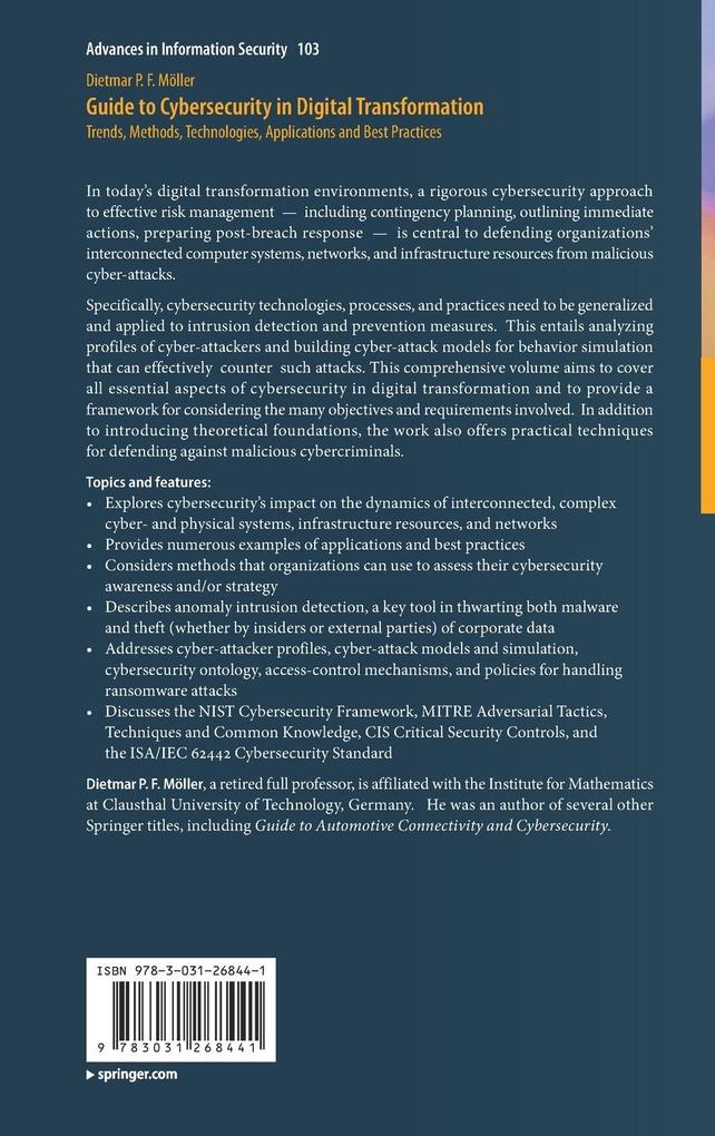 Weitere Ansicht: Guide to Cybersecurity in Digital Transformation | Dietmar P.F. Möller