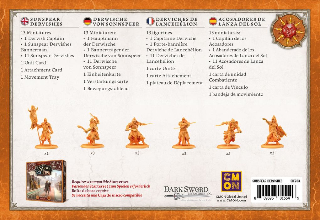 Weitere Ansicht: CMON - A Song of Ice & Fire - Sunspear Dervishes, Derwische von Sonnspeer | Eric M. Lang, Michael Shinall