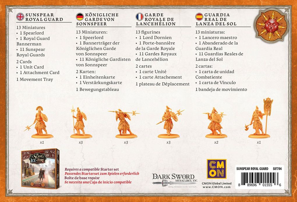 Weitere Ansicht: A Song of Ice & Fire - Sunspear Royal Guard (Königliche Garde von Sonnspeer) | Eric M. Lang, Michael Shinall