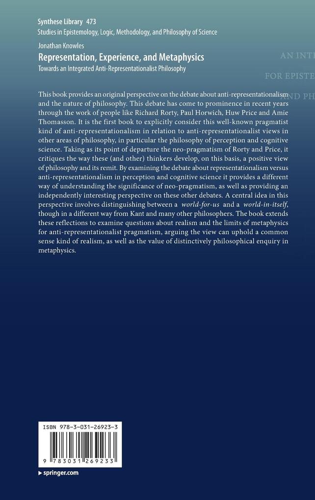 Weitere Ansicht: Representation, Experience, and Metaphysics | Jonathan Knowles