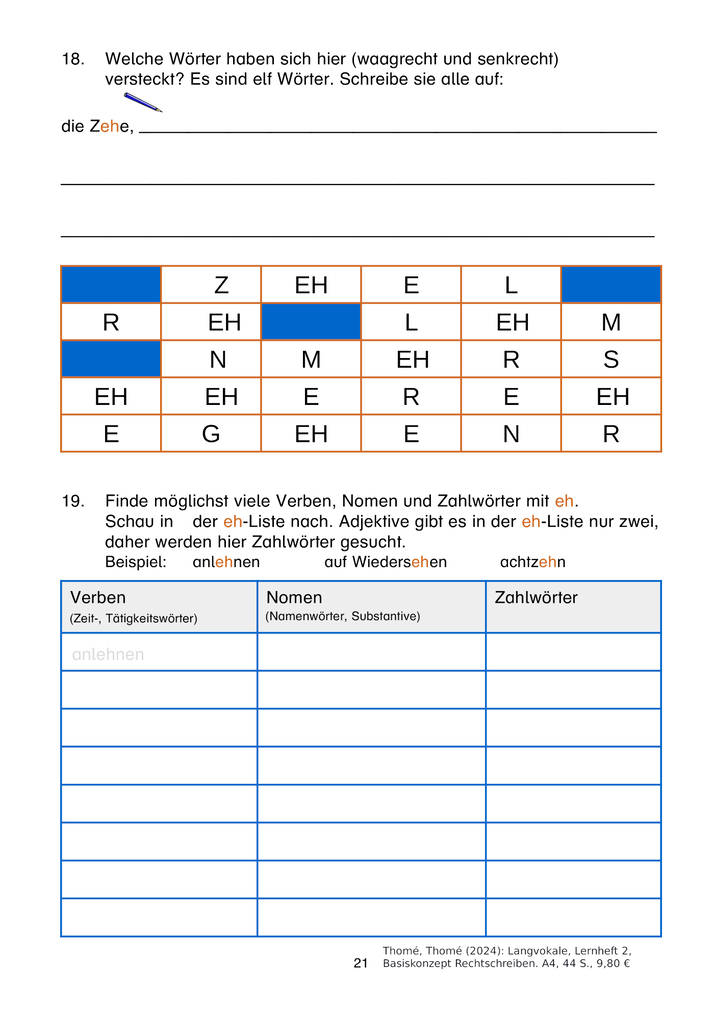 Weitere Ansicht: Langvokale | Günther Thomé, Dorothea Thomé