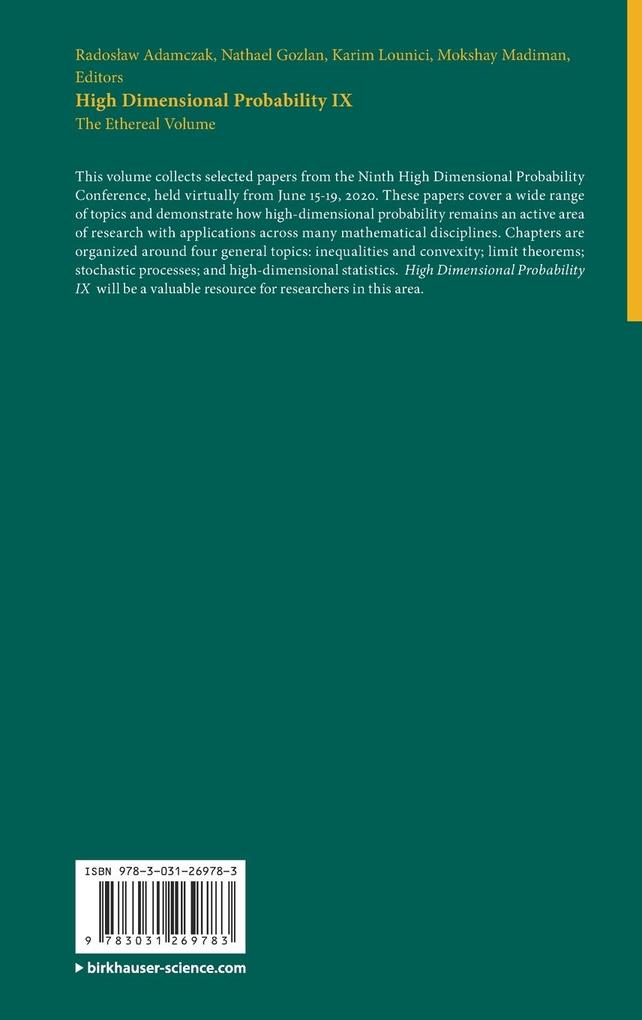 Weitere Ansicht: High Dimensional Probability IX