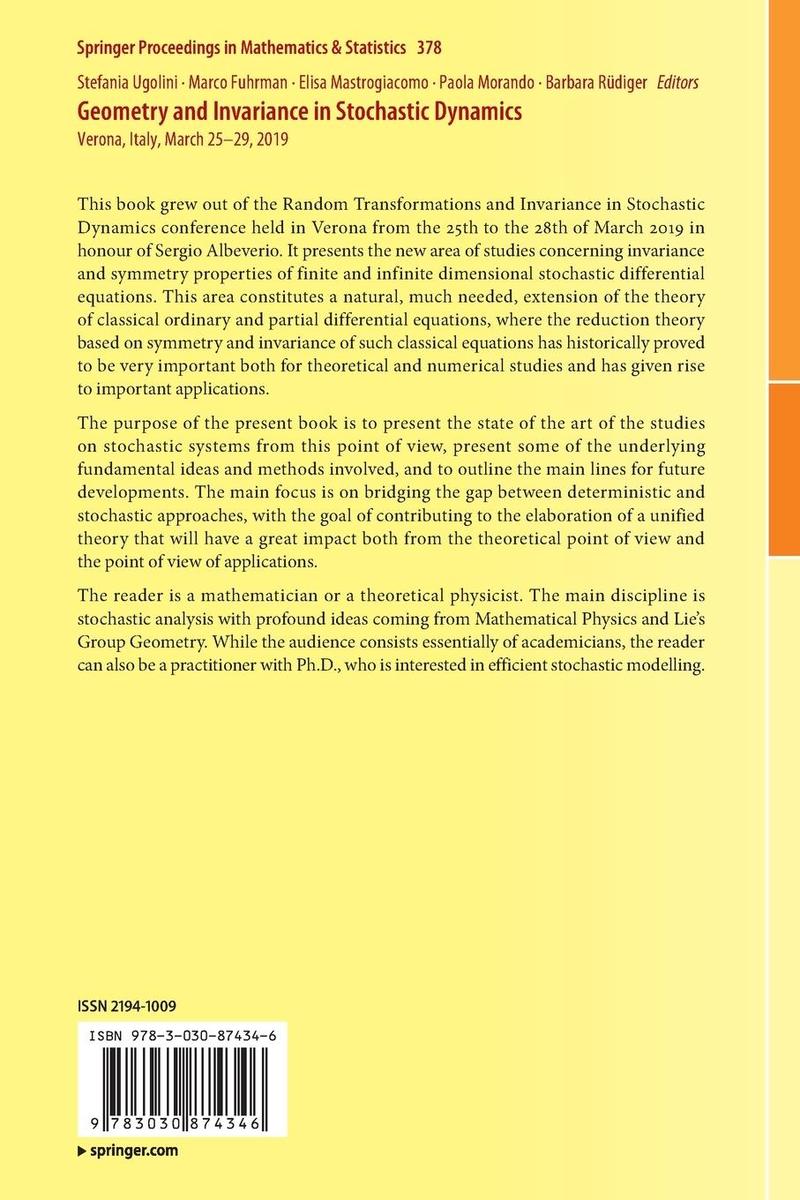 Weitere Ansicht: Geometry and Invariance in Stochastic Dynamics