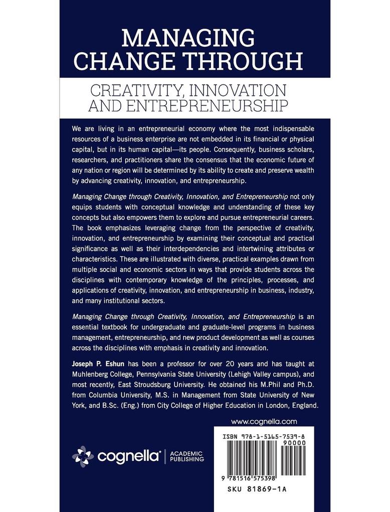 Weitere Ansicht: Managing Change Through Creativity, Innovation, and Entrepreneurship | Joseph P Eshun