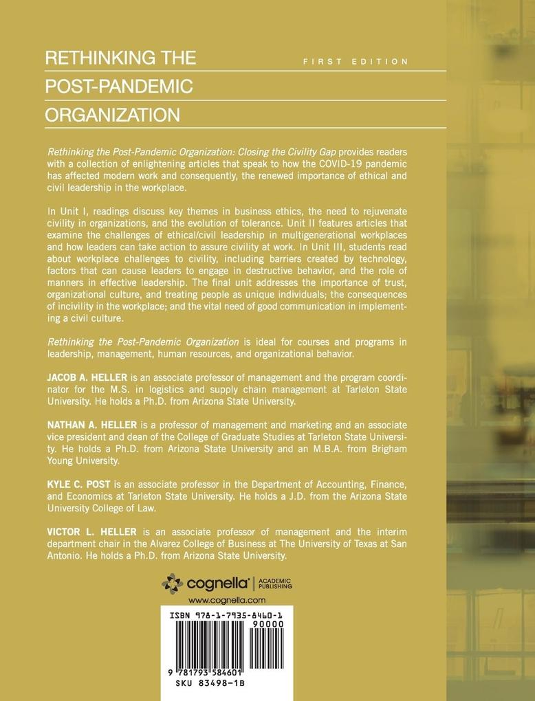 Weitere Ansicht: Rethinking the Post-Pandemic Organization: Closing the Civility Gap