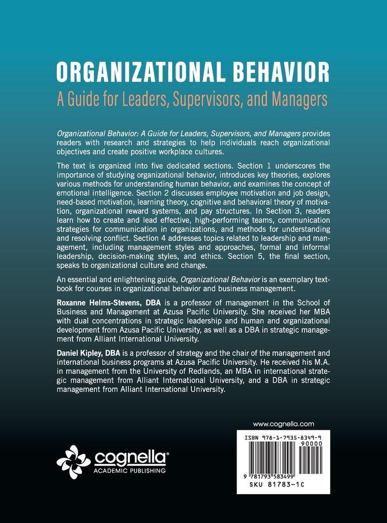 Weitere Ansicht: Organizational Behavior | Roxanne Helm-Stevens, Daniel Kipley
