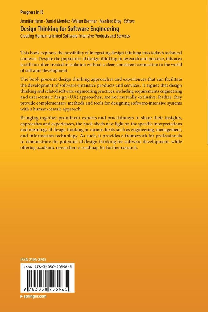 Weitere Ansicht: Design Thinking for Software Engineering