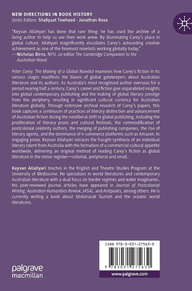 Weitere Ansicht: Peter Carey | Keyvan Allahyari