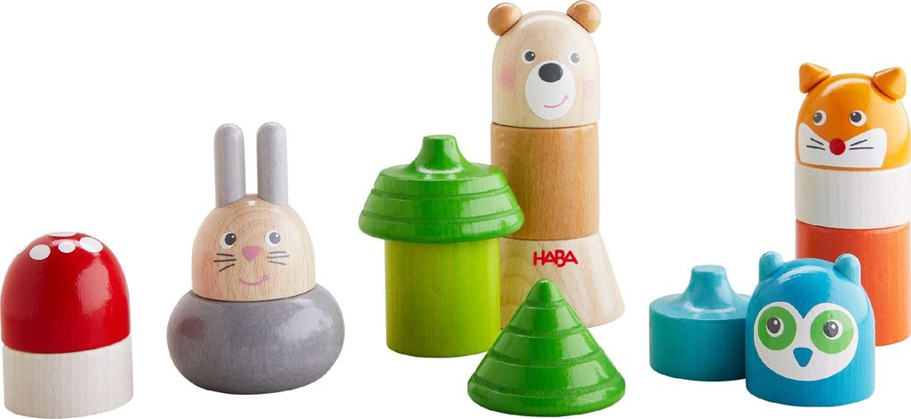 Weitere Ansicht: HABA 1306960001 - Stapelspielzeug Im Wald, Stapelspiel, Holz, 15-teilig