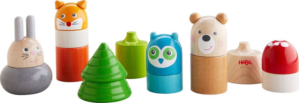 Weitere Ansicht: HABA 1306960001 - Stapelspielzeug Im Wald, Stapelspiel, Holz, 15-teilig