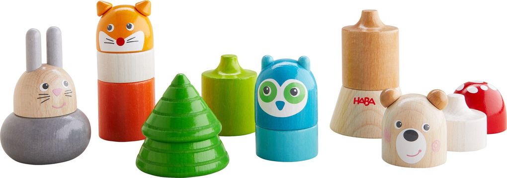 Weitere Ansicht: HABA 1306960001 - Stapelspielzeug Im Wald, Stapelspiel, Holz, 15-teilig