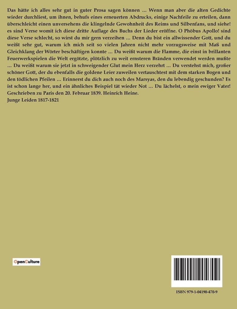 Weitere Ansicht: BUCH DER LIEDER | Heinrich Heine