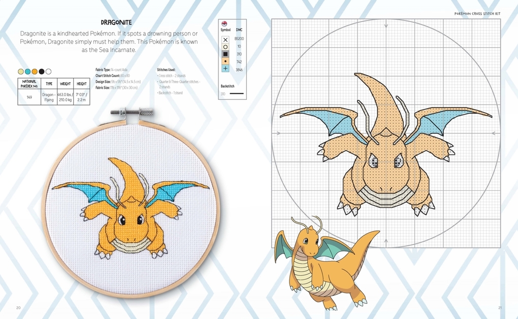 Weitere Ansicht: PokeMon Cross Stitch Kit | Maria Diaz