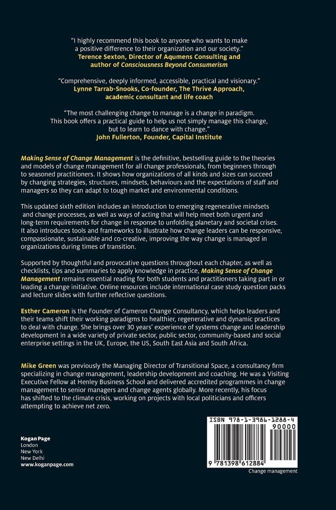 Weitere Ansicht: Making Sense of Change Management | Esther Cameron, Mike Green