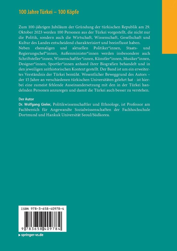 Weitere Ansicht: 100 Jahre Türkei - 100 Köpfe | Wolfgang Gieler