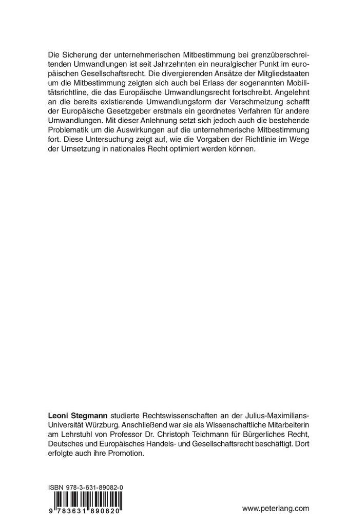Weitere Ansicht: Mitbestimmung nach der Mobilitätsrichtlinie | Leoni Stegmann
