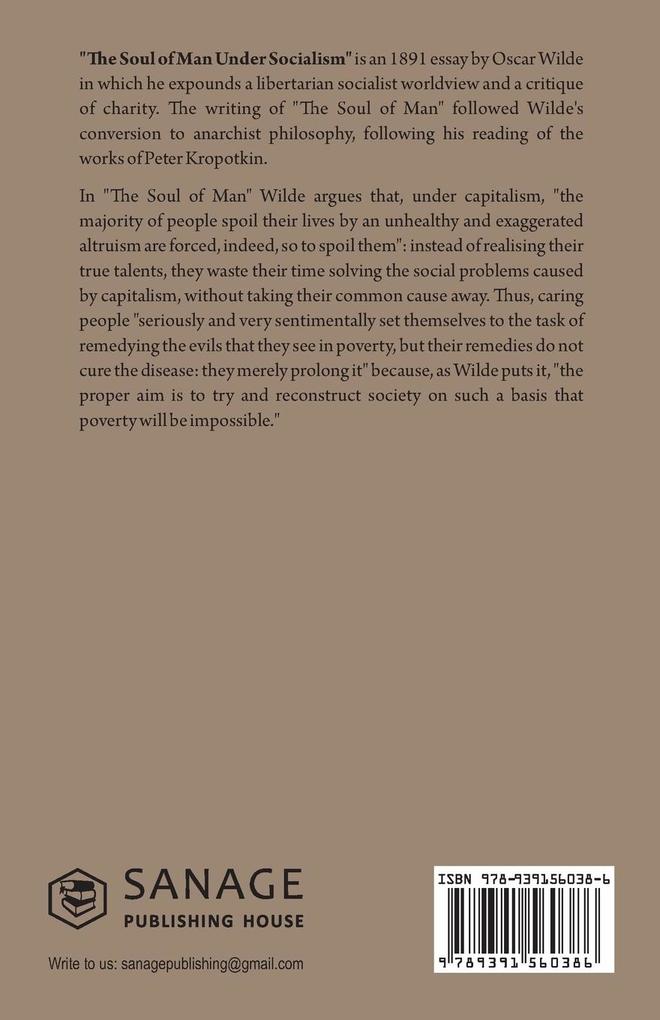 Weitere Ansicht: The Soul of Man under Socialism | Oscar Wilde