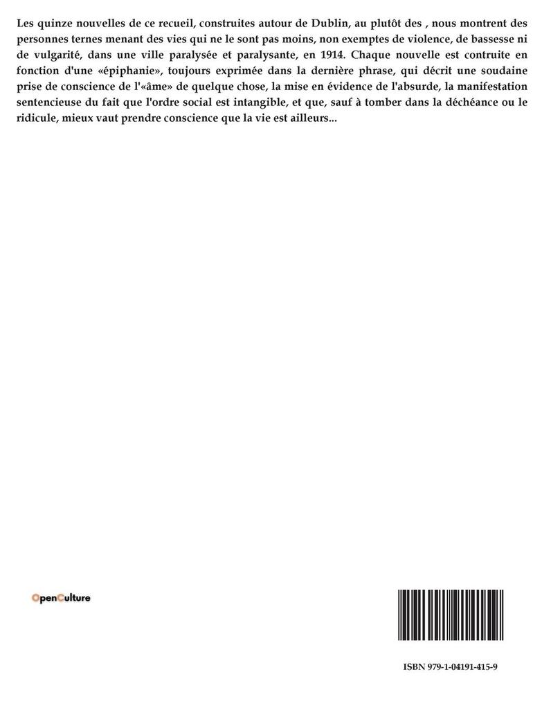 Weitere Ansicht: Gens de Dublin | James Joyce
