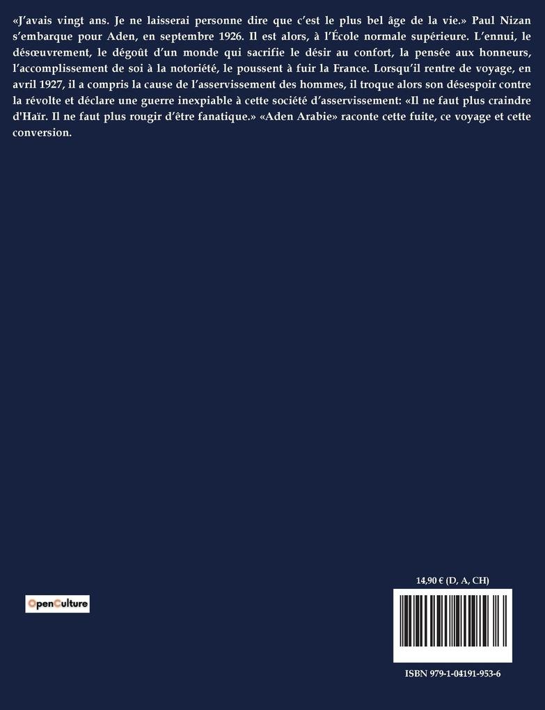 Weitere Ansicht: Aden Arabie | Paul Nizan