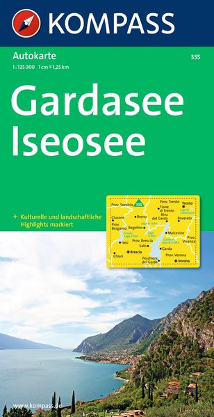 Produktbild: KOMPASS Autokarte Gardasee, Iseosee 1:125.000