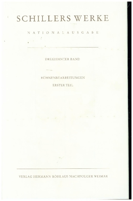Produktbild: Bühnenbearbeitungen.Tl.1 | Friedrich Schiller