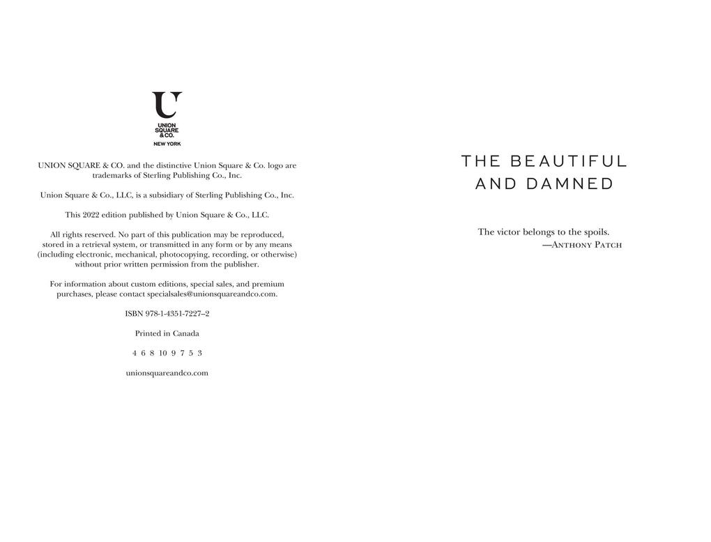 Weitere Ansicht: The Beautiful and Damned | F Scott Fitzgerald