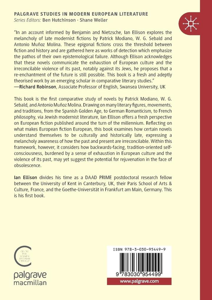 Weitere Ansicht: Late Europeans and Melancholy Fiction at the Turn of the Millennium | Ian Ellison