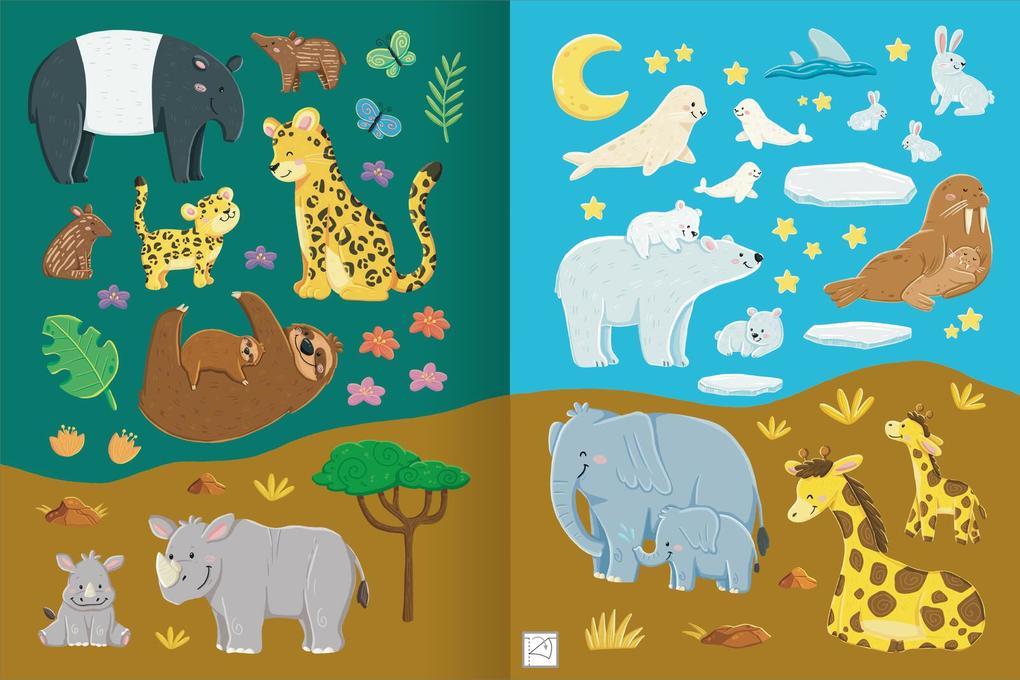 Weitere Ansicht: Erstes Stickern - Tierkinder