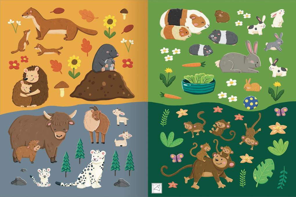 Weitere Ansicht: Erstes Stickern - Tierkinder