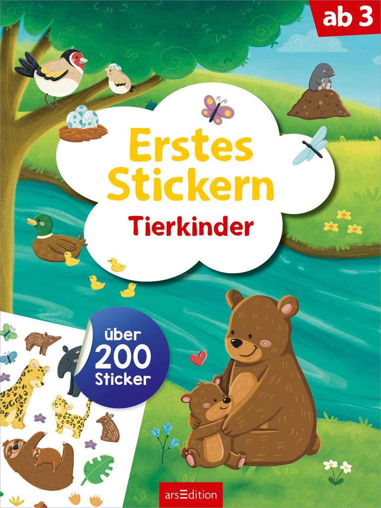 Weitere Ansicht: Erstes Stickern - Tierkinder