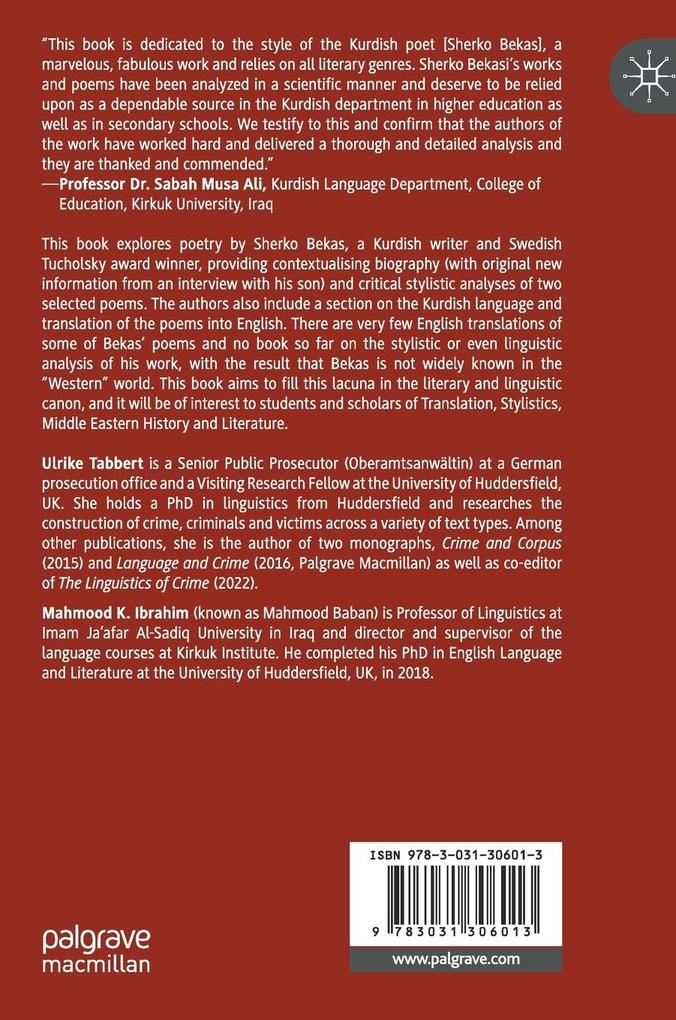 Weitere Ansicht: Sherko Bekas | Ulrike Tabbert, Mahmood K. Ibrahim