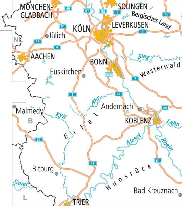 Weitere Ansicht: ADFC-Radtourenkarte 15 Rheinland /Eifel 1:150.000, reiß- und wetterfest, E-Bike geeignet, GPS-Tracks Download, mit Bett+Bike Symbolen, mit Kilometer-Angaben