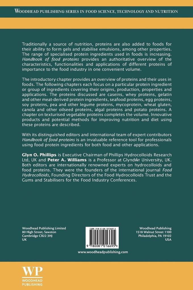 Weitere Ansicht: Handbook of Food Proteins