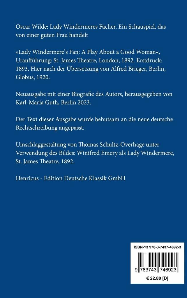 Weitere Ansicht: Lady Windermeres Fächer | Oscar Wilde
