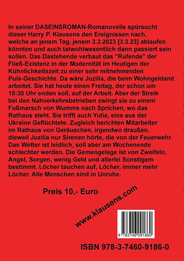Weitere Ansicht: Daseinsroman [3.3.23] | Harry P. Klausens