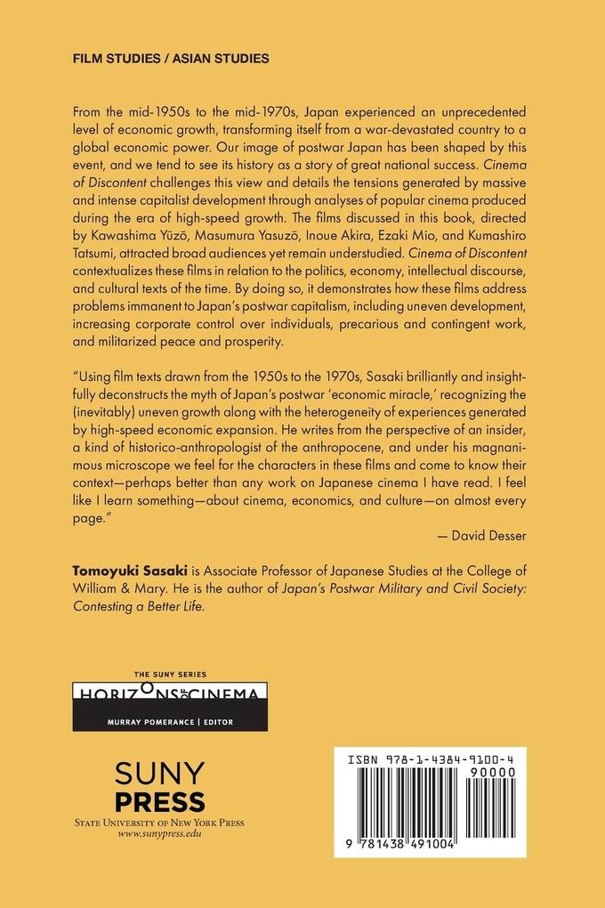 Weitere Ansicht: Cinema of Discontent | Tomoyuki Sasaki