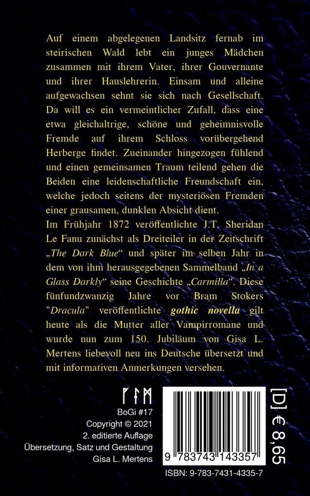 Weitere Ansicht: Carmilla | Joseph T. Sheridan Le Fanu