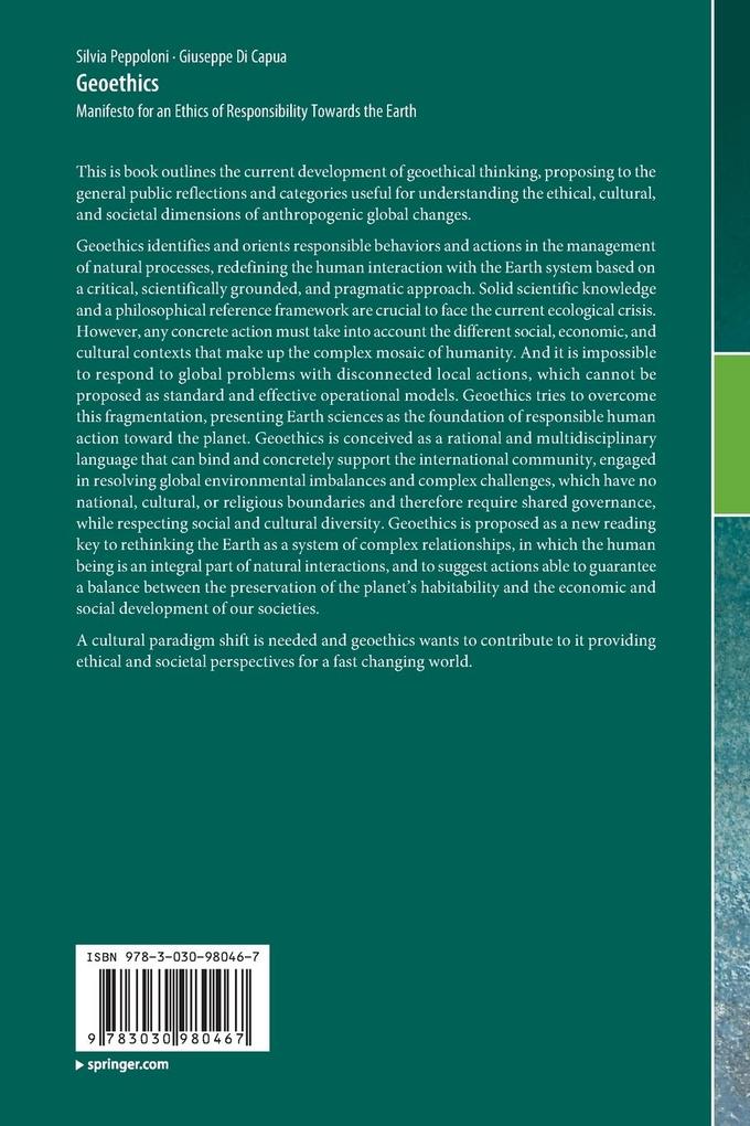 Weitere Ansicht: Geoethics | Silvia Peppoloni, Giuseppe Di Capua