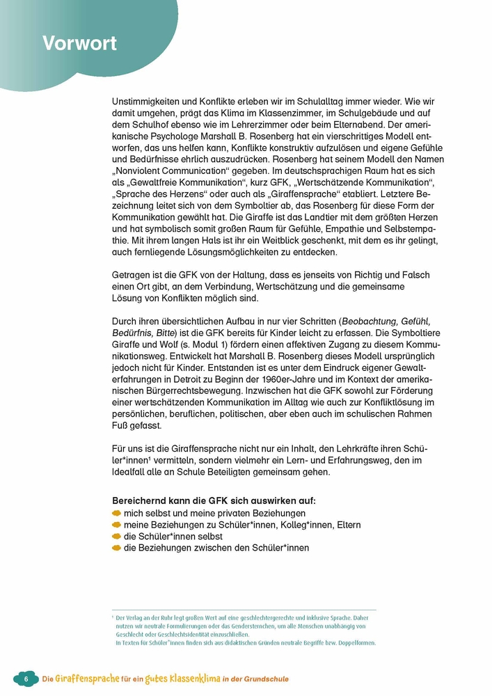 Weitere Ansicht: Die Giraffensprache für ein gutes Klassenklima in der Grundschule | Evelyn Schöllmann, Sven Schöllmann