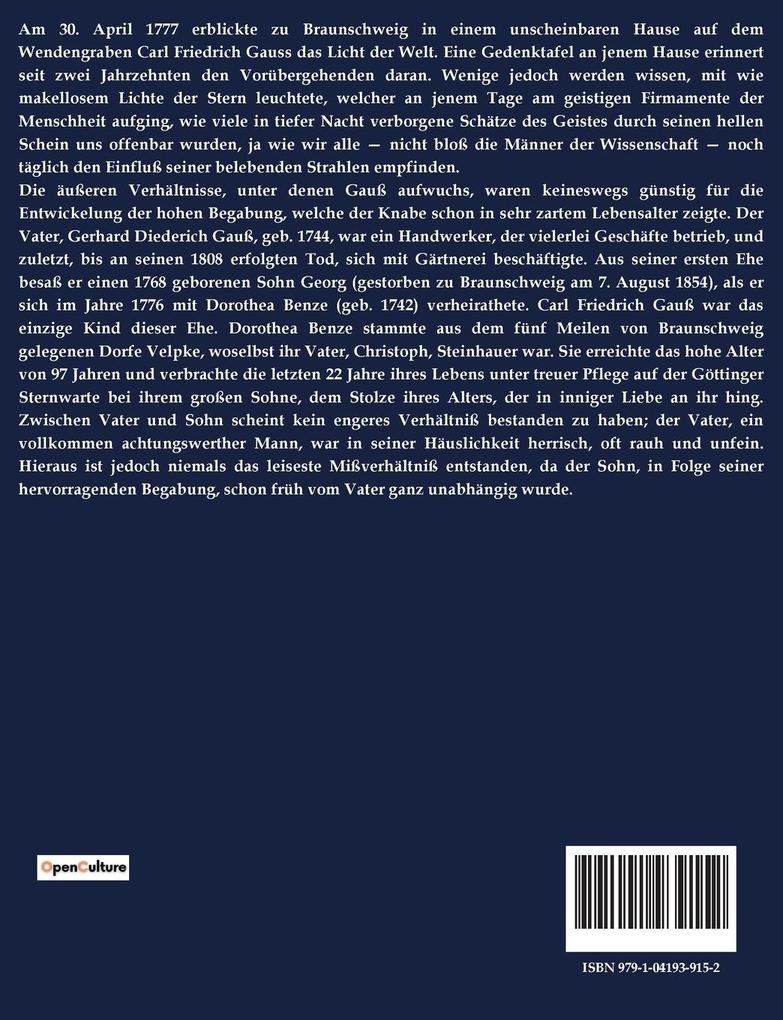 Weitere Ansicht: Gauss | Friedrich August Theodor Winnecke