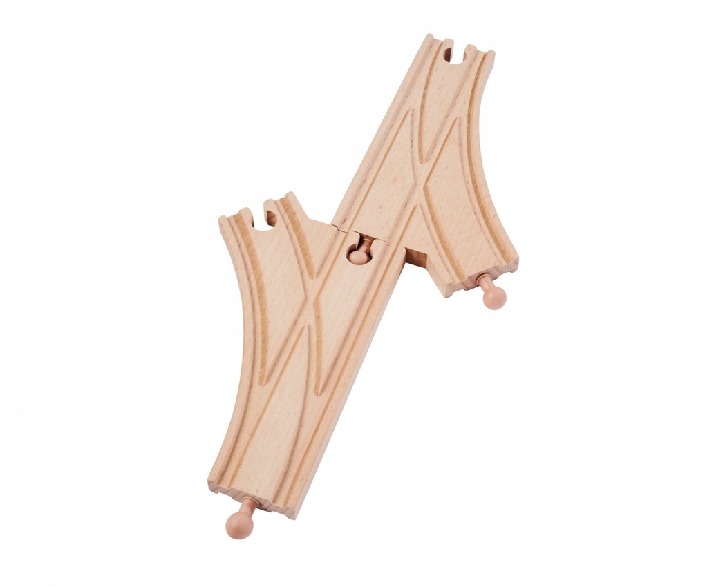 Weitere Ansicht: Eichhorn 100006401 - Weichen für Holz-Schienenbahn, 2-teilig