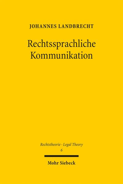 Produktbild: Rechtssprachliche Kommunikation | Johannes Landbrecht
