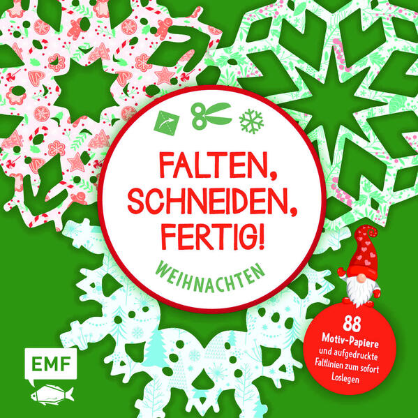 Produktbild: Bastelblock: Falten, Schneiden, fertig! Weihnachten | Ina Mielkau