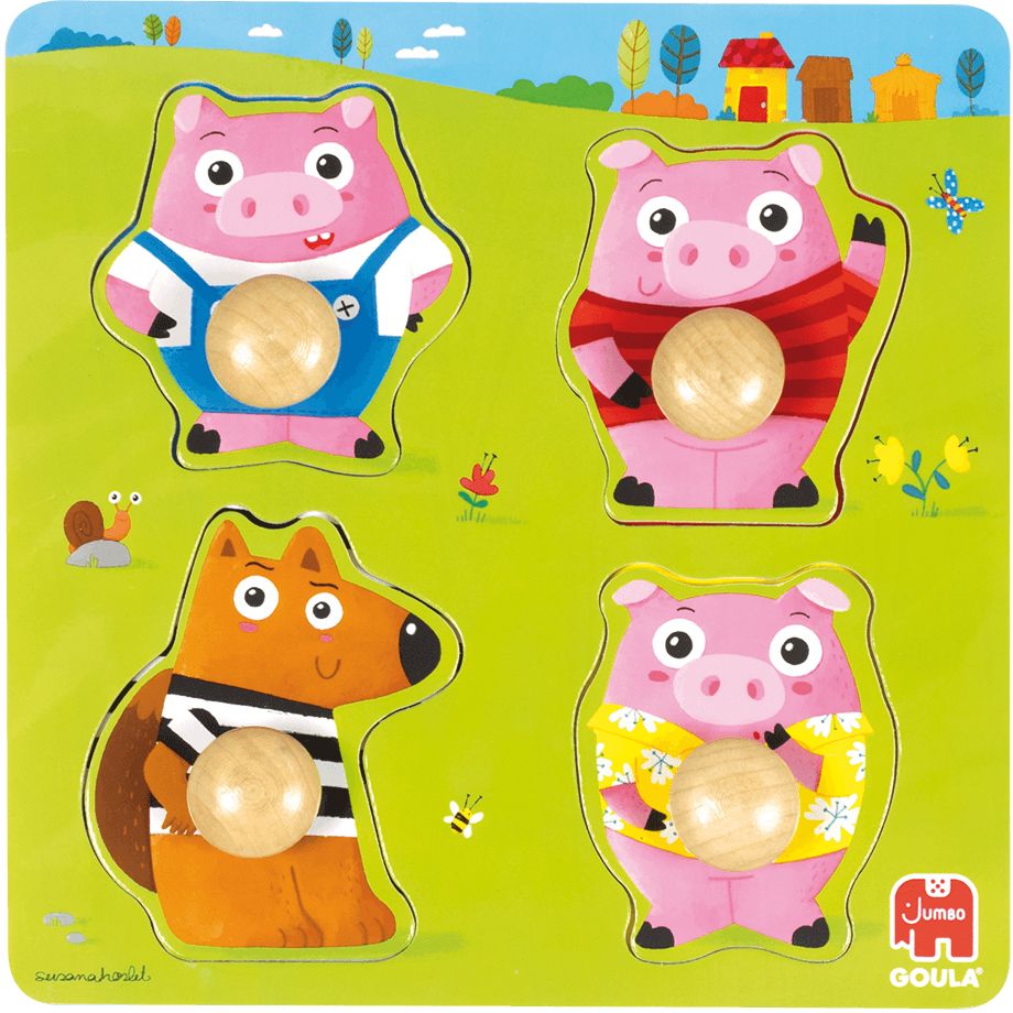 Produktbild: GOULA Die 3 kleinen Schweinchen-Puzzle
